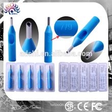 High quality Disposable Blue Tattoo Tip & Tube, 50pcs sterilized round flat tattoo tips